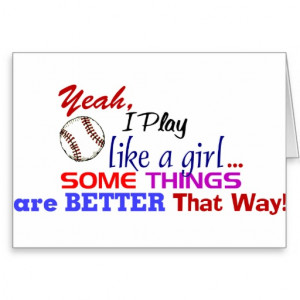 Yeah I Play Like A Girl Greeting Cards