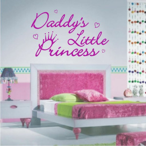 Daddy's Princess Wall Quote Sticker Art Decals Vinyl Decal Decor ...