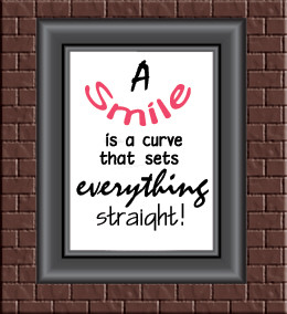 Picture frame with inspirational quote