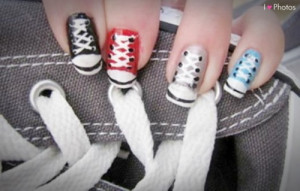 converse, cute, nails