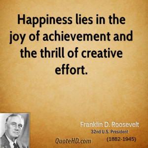 Franklin D. Roosevelt Success Quotes