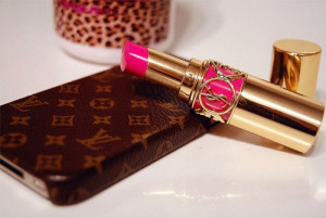 lipstick pink, louis vuitton cover, ysl, yves saint laurent