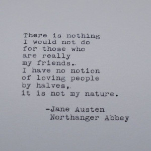 Jane Austen Quote from Northanger Abbey Typed on Typewriter by # ...
