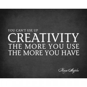 You Can't Use Up Creativity (Maya Angelou Quote), premium wall decal