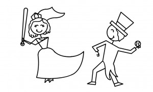 baseball wedding couple logo