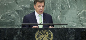 Colombian President Juan Manuel Santos was one of many leaders to ...