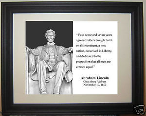 Abraham-Lincoln-Memorial-Gettysburg-Address-Quote-Framed-Photo-Picture ...