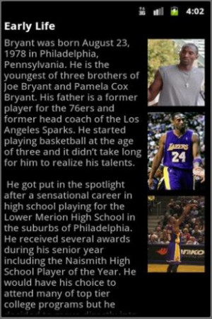 View bigger - Biography: Kobe Bryant for Android screenshot