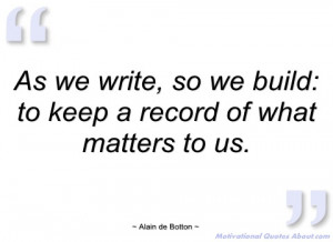 as we write alain de botton