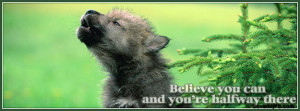 Wolf Pup w/Quote Facebook Cover
