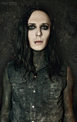 Ricky “Horror” Olson of Motionless in White on the set of the ...