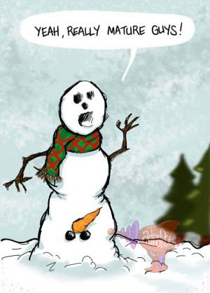 Funny Snowman Christmas/ Holiday Card by adraftee on Etsy, £1.99
