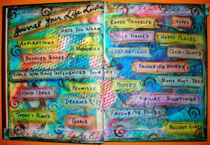 Life Lists - Art Journal Spread