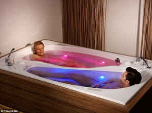 Squeamish couples can finally take a bath together in separate vessels ...
