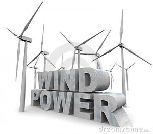 Stock Photography: Wind Power Words - Alternative Energy