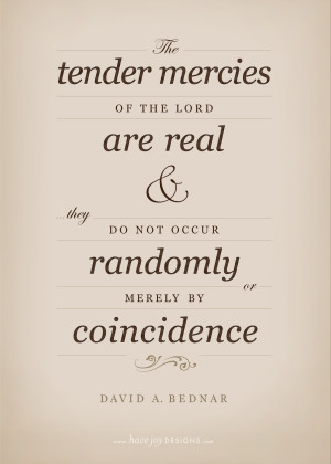 Tender Mercies of the Lord, David A. Bednar (free printable!)