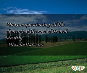 You are questioning all the elements at