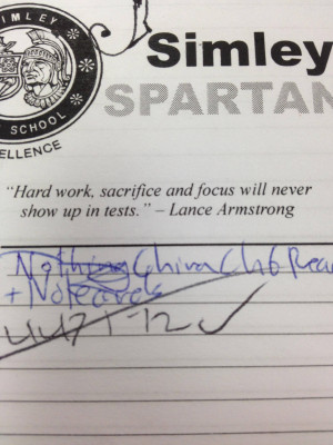 This quote was in my school’s planner