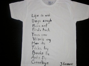 shirt with Jack Kerouac's poem hand painted for men,women, teen ...