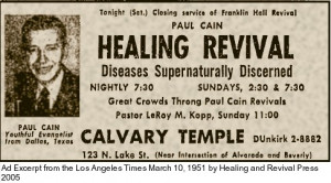 Valdez Sr., Healing Meetings, Alhambra Gospel Tabernacle, 3017 W ...