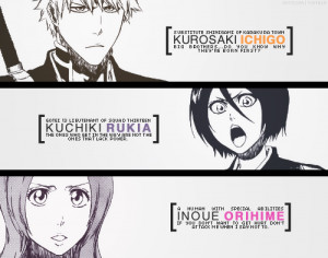 queue bleach kurosaki ichigo kuchiki rukia inoue orihime yasutora sado ...