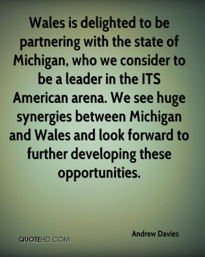 Wales is delighted to be partnering with the state of Michigan, who we ...