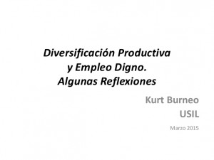 Diversificación productiva y empleo digno.
