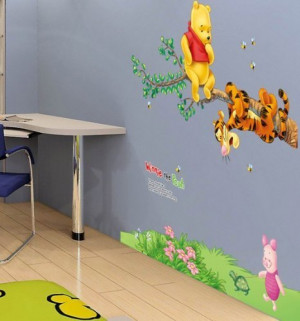 Ankin Winnie the Pooh Tiger Sitting on a Branch Wall Sticker and Decal ...