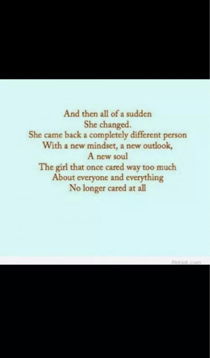 ... completely numb towards anything that could possibly emotionally