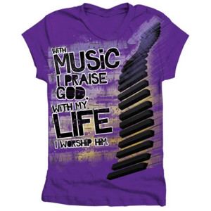 ... Shirts / Junior / Teen Girls T Shirts / With Music I Praise God