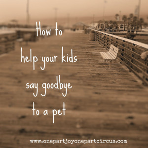 How to help your kids say goodbye to a pet
