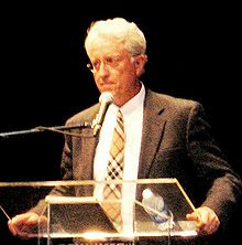 Jack Thompson en un debate en la Universidad de Pensilvania .