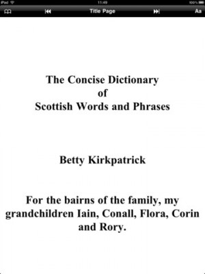 ... The Concise Dictionary of Scottish Words and Phrases iPhone iPad iOS