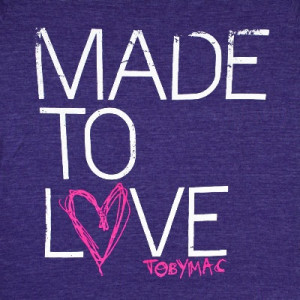 girls made to love purple t shirt tobymac made to love design on a ...