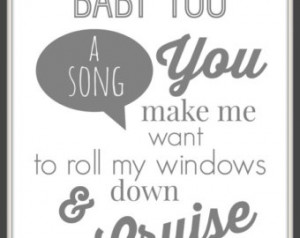 ... art print, Typography Print, Wall Decor, Song Lyric Art, Quote Print