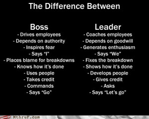 Boss vs Leader Quote