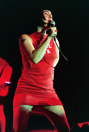 little-trouble-grrrl:Bikini Kill during a Rock for Choice concert at ...