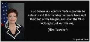 our country made a promise to veterans and their families. Veterans ...