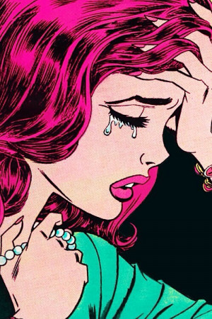 art, beautiful, crying, fab, girl, pop, pop art