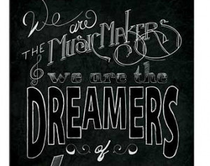 Willy Wonka We are the Music Makers Hand Lettered Art Print Charlie ...
