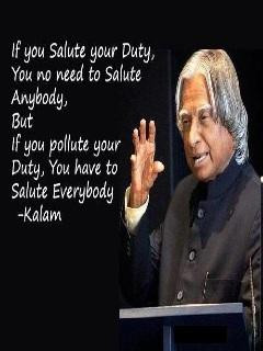 If you salute your duty, you no need to salute anybody..But if you ...
