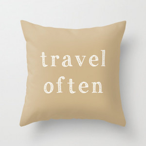 Travel Often Quote Pillow Cover, Coastal living home decor, sand beach ...