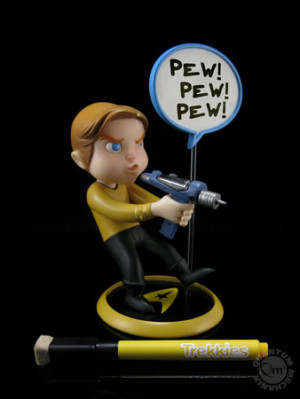 These Trekkies™ Kirk Q-Pop™ Figures of Kirk, Spock and Uhura come ...