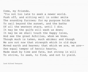 alfred tennyson poem ulysses / We Heart It