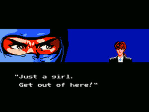 Just a girl. Get out of here!