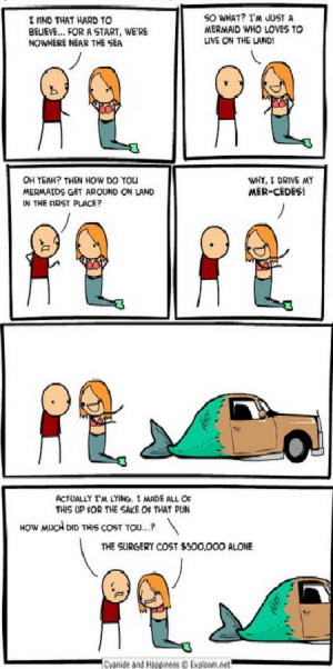 Cyanide and Happiness. Mermaids are Hot.