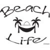 Beach Life Wall Decals-wall Sayings-Vinyl Wall Art Lettering Quotes