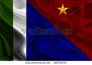 Flag of Milne Bay Province, Papua New Guinea - stock photo