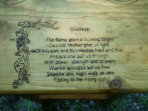 Poem of the pagan goddess Altar Stand $169.99!