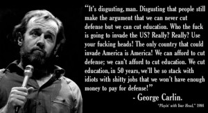as a champion of the people but george carlin nailed the issue many ...